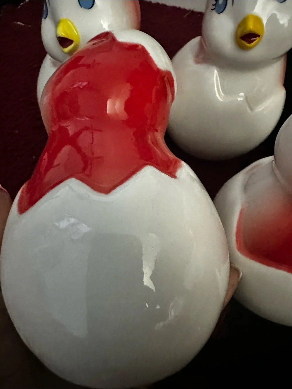 Target Ceramic Chick Set in White, Red, Blue & Yellow